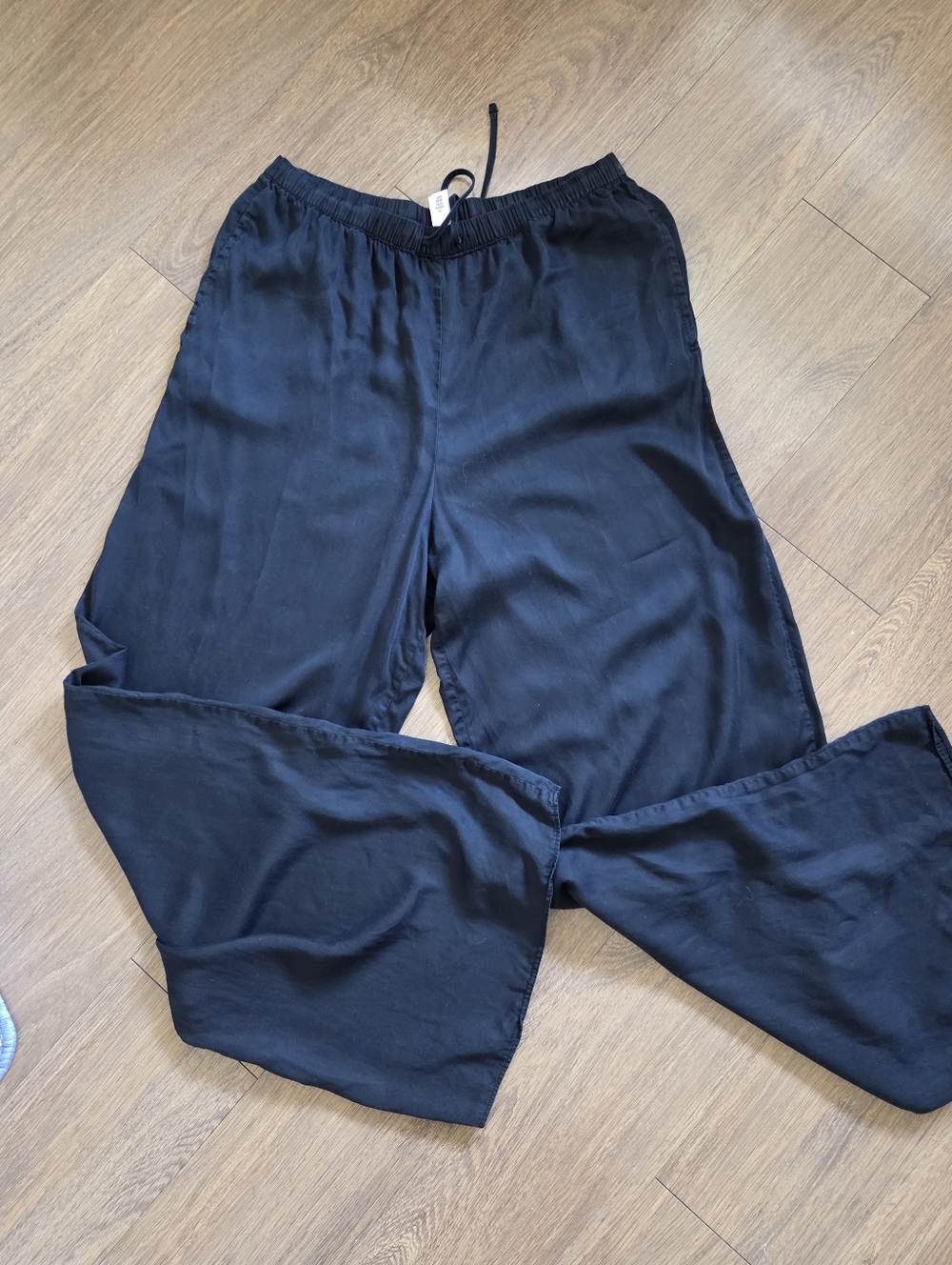 Victoria's Secret Black Wide Leg Elastic Waist Pants